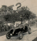 Tom Rolt on the startline with his self-built Phoenix Special at the July 1938 Prescott meeting