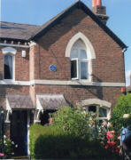 LTC Rolt's birthplace with the blue plaque in place (photo by Peter Roberts)
