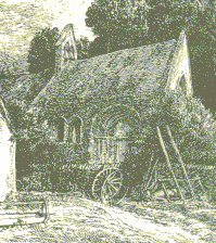 Stanley Pontlarge church, etching by F L Griggs
