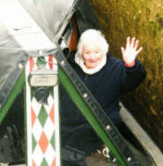 photo of Sonia on a  canal boat in 2010